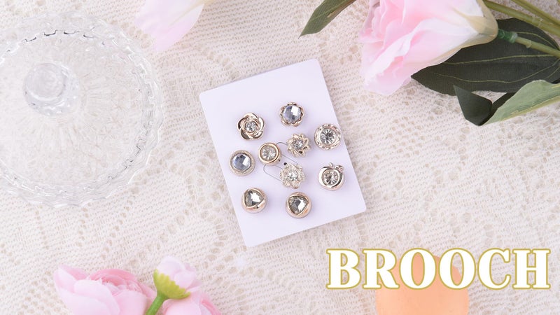 Sisadodo Cover Up Buttons Pearl Safety Brooch Pins Button Lapel Pin for Women Girls Christmas Gifts 10pcs - Image 2